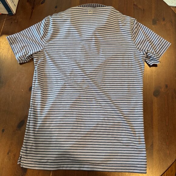 Peter Millar Mens Small Polo Shirt Crown Crafted Golf Striped Performance - Picture 6 of 8